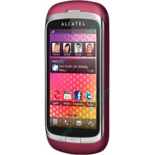 Красно-розовый телефон Alcatel One Touch 818 (Мытищи)
