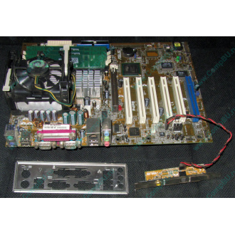 Материнская плата Asus P4PE (FireWire) с процессором Intel Pentium-4 2.4GHz s.478 и памятью 768Mb DDR1 Б/У (Мытищи)